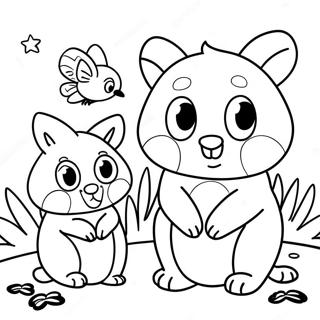 Cute Burgess Animal Friends Coloring Page 60657-50314