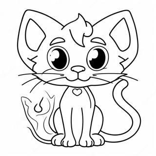 Scary Siren Head With Cartoon Cat Coloring Page 60667-50325