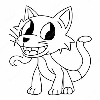 Scary Siren Head With Cartoon Cat Coloring Page 60667-50328