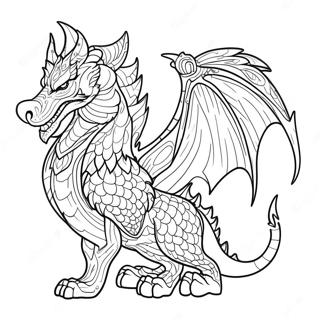 Wolf Dragon Coloring Pages