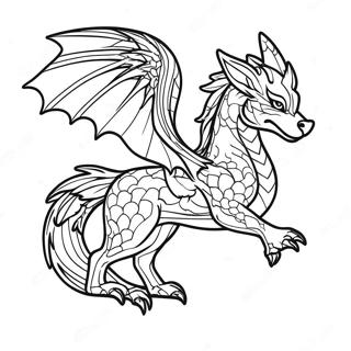 Wolf Dragon Coloring Pages