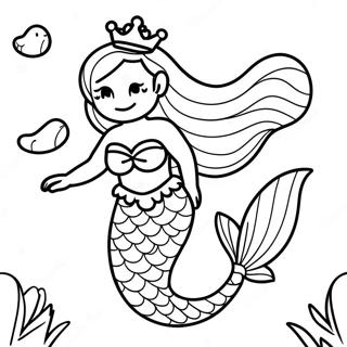 Mermaid Queen Coloring Page 60696-50348