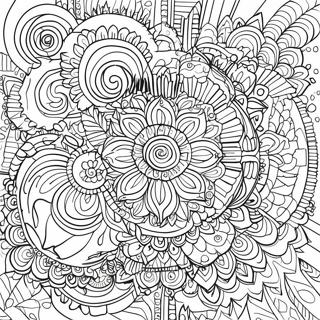 Trippy Illusion Mandala Coloring Page 60706-50350