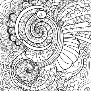 Psychedelic Spiral Patterns Coloring Page 60707-50353