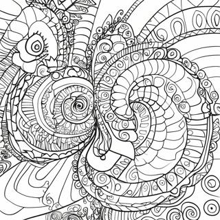 Psychedelic Spiral Patterns Coloring Page 60707-50354