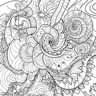 Psychedelic Spiral Patterns Coloring Page 60707-50355