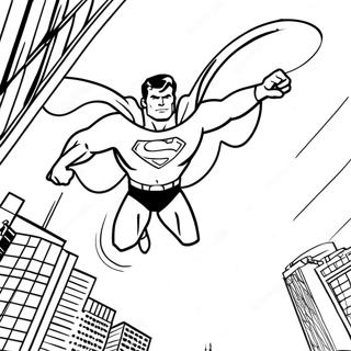 Superman Flying In Action Coloring Page 60717-50358