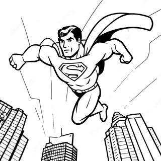 Superman Flying In Action Coloring Page 60717-50359