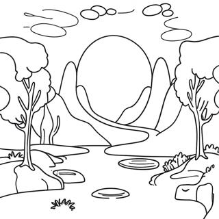 Sublime Fantasy Landscape Coloring Page 60727-50369