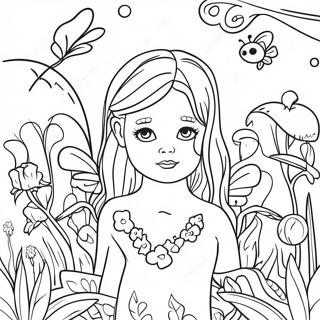 Johanna Bradford Fantasy Garden Coloring Page 60747-50385