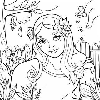 Johanna Bradford Fantasy Garden Coloring Page 60747-50386