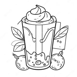 Fruity Yogurt Parfait Coloring Page 60757-50393