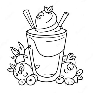 Fruity Yogurt Parfait Coloring Page 60757-50395