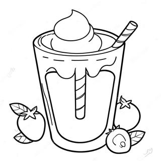 Fruity Yogurt Parfait Coloring Page 60757-50396