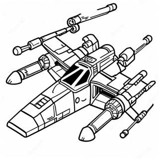 X Wing Starfighter Coloring Page 60766-50407