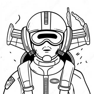 X Wing Pilot In Action Coloring Page 60767-50400