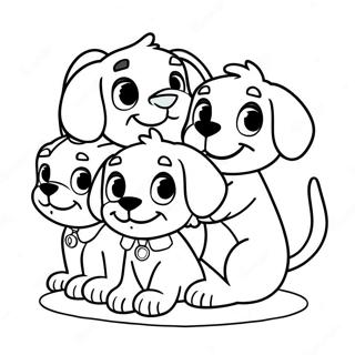 Adorable Pound Puppies Playing Together Coloring Page 60787-50423