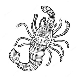 Scorpio Zodiac Sign Coloring Page 60816-50438