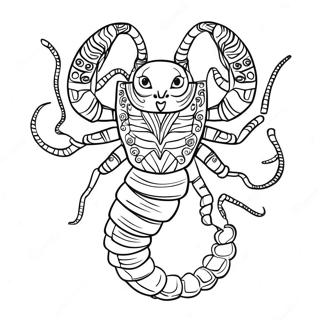 Scorpio Zodiac Sign Coloring Page 60816-50440