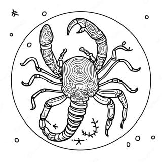 Mystical Scorpio Constellation Coloring Page 60817-50441