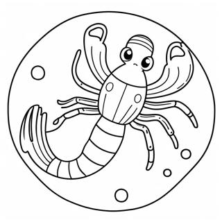 Mystical Scorpio Constellation Coloring Page 60817-50442