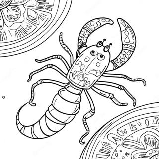 Mystical Scorpio Constellation Coloring Page 60817-50444