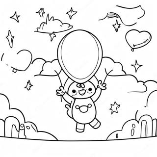 Boj With Colorful Balloons Coloring Page 60827-50451