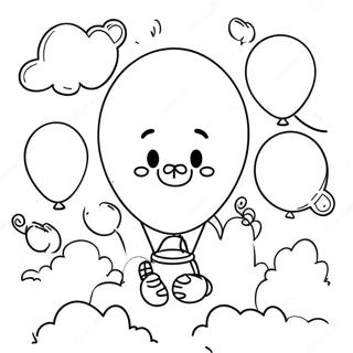 Boj With Colorful Balloons Coloring Page 60827-50452