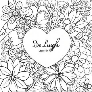 Live Laugh Love Inspirational Quote Coloring Page 60836-50458