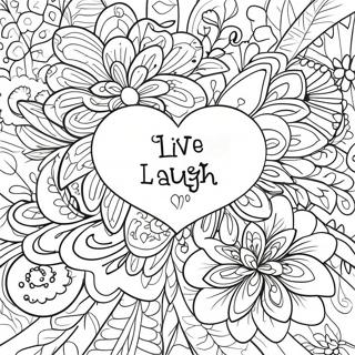 Live Laugh Love Inspirational Quote Coloring Page 60836-50459