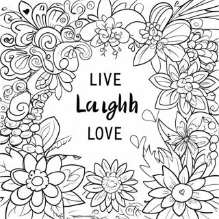 Live Laugh Love Inspirational Quote Coloring Page 60836-50460