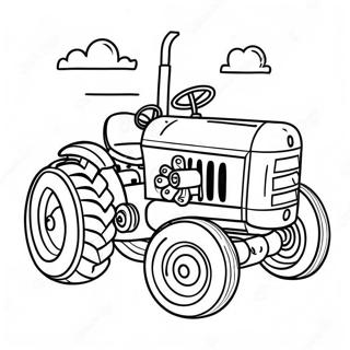 Happy Birthday Tractor Coloring Page 60856-50474