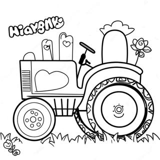 Happy Birthday Tractor Coloring Page 60856-50475