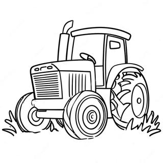 Happy Birthday Tractor Coloring Page 60856-50476