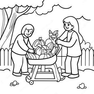 Friendly Neighbors Helping Each Other Coloring Page 60867-50478