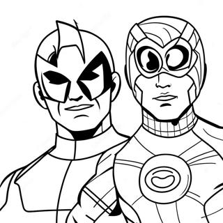 Captain Man And Kid Danger Coloring Pages