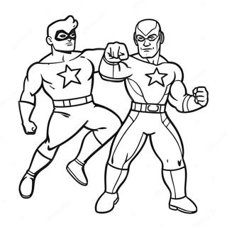 Captain Man And Kid Danger Coloring Page 60876-50482