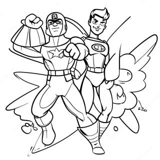 Captain Man And Kid Danger Coloring Page 60876-50484