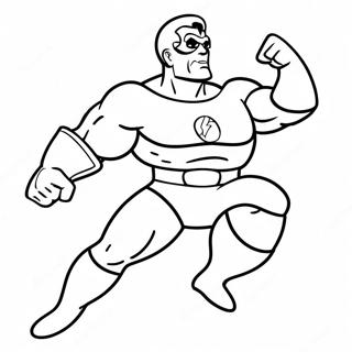 Captain Man In Action Coloring Page 60877-50489