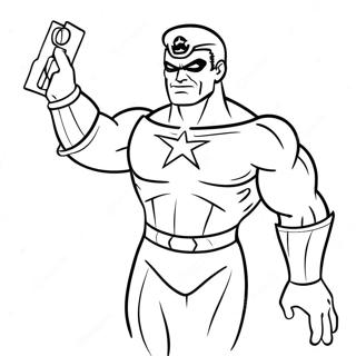 Captain Man In Action Coloring Page 60877-50490