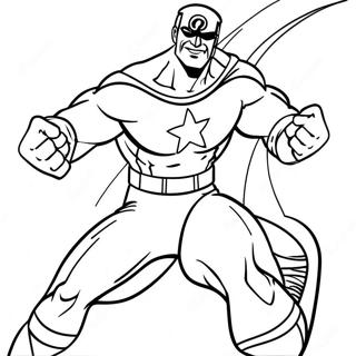 Captain Man In Action Coloring Page 60877-50491