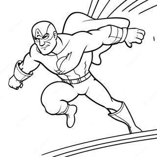 Captain Man In Action Coloring Page 60877-50492