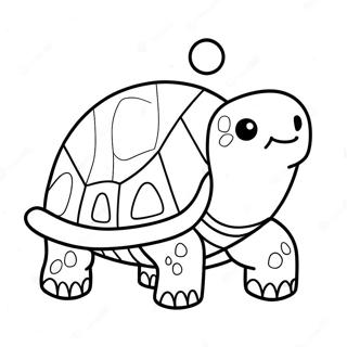 Festive Turtle With Santa Hat Coloring Page 60887-50499