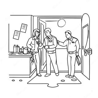 Crime Scene Coloring Pages