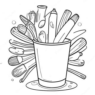 Creative Paint And Sip Templates Coloring Page 60997-50587