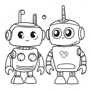 Cute Robots From The Movie Coloring Page 61017-50599