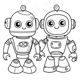 Cute Robots From The Movie Coloring Page 61017-50600