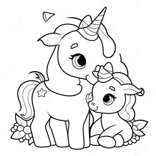 Baby Unicorns Coloring Pages