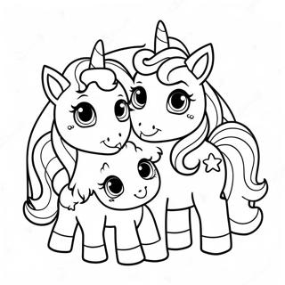 Cute Baby Unicorns In A Rainbow Coloring Page 61027-50612