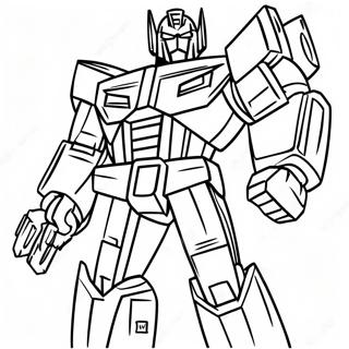 Optimus Prime In Battle Coloring Page 61037-50614